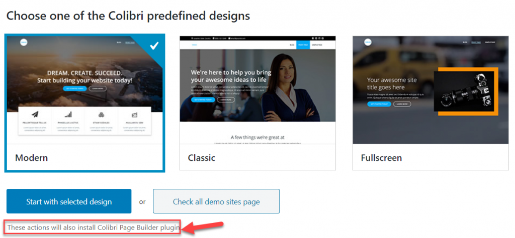 colibri önceden tanımlanmış tasarımlar