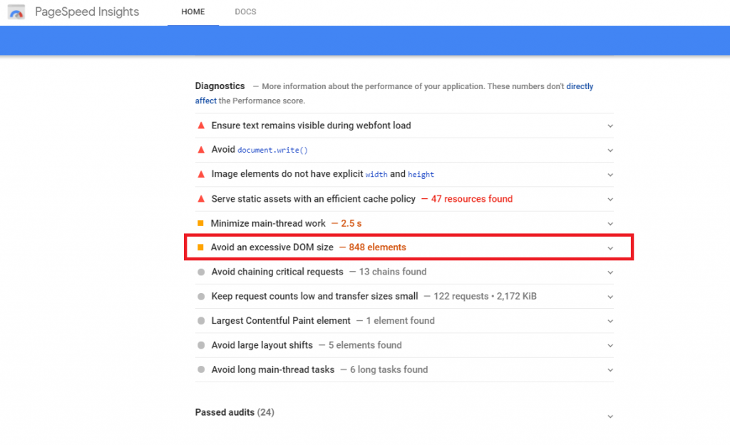 reduce dimensiunea DOM