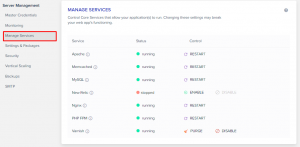 zarządzać usługami