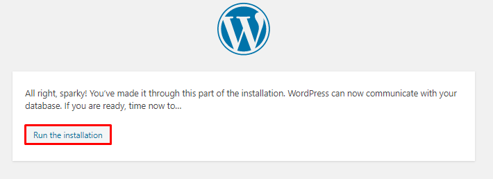 uruchom instalację wordpress