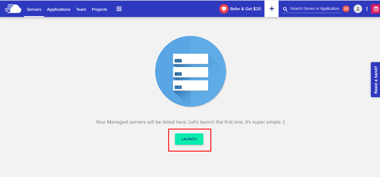 serveur de lancement sur cloudways