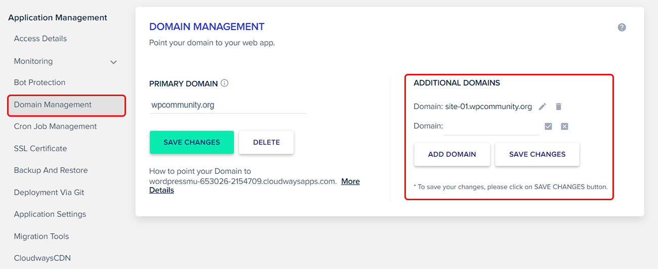 Cloudways-sous-domaine