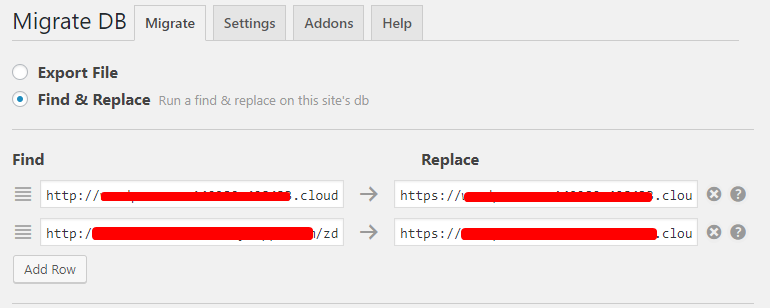 Rechercher et remplacer - Migrer la base de données