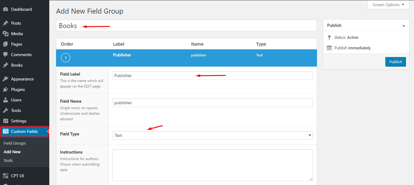 adăugați câmpuri personalizate wordpress