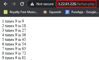 exécuter le fichier php nouvellement créé