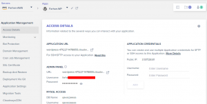 tableau de bord des applications