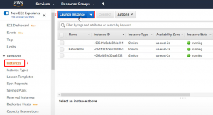 lancer l'instance aws