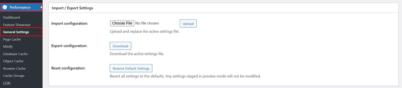 W3-Total-Cache-Import-Export-Setare