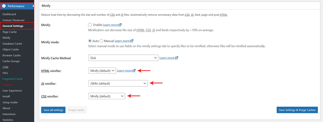 W3-Total-Cache-Minify