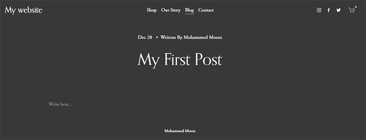 la facilité d'utilisation de squarespace