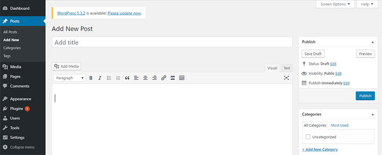 éditeur wordpress classique