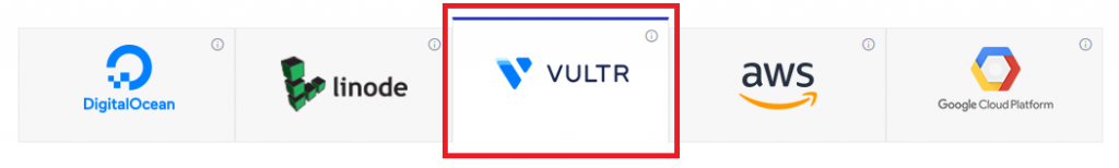 sélectionner vultr