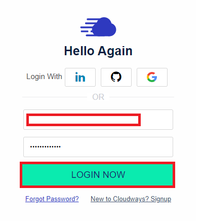 se connecter à cloudways