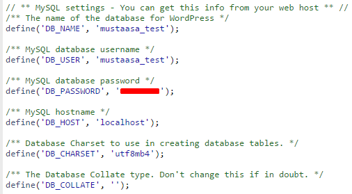 wp-config Veritabanı Kimlik Bilgilerini Güncelleyin