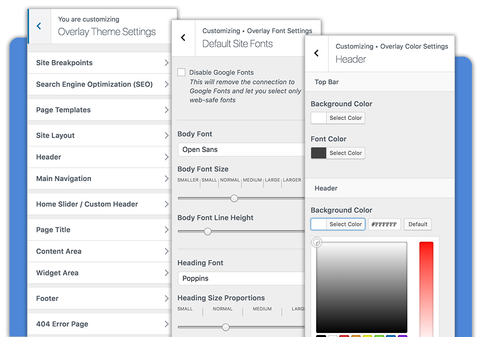 personalizarea suprapunerii