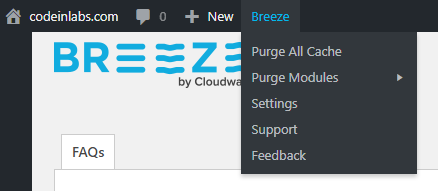 Purge Breeze sur WPMU