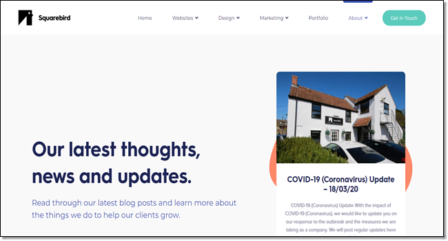 WordPress 机构 Squarebird