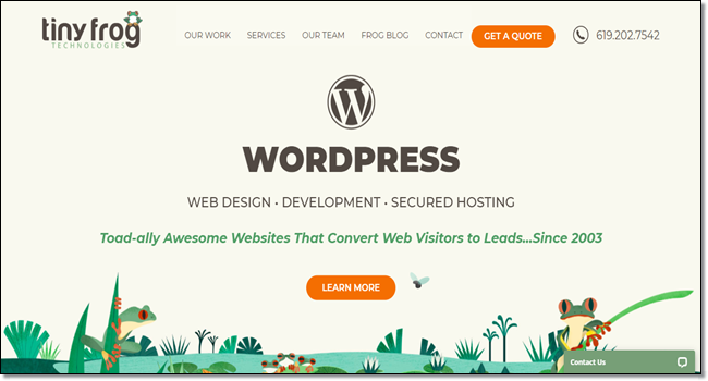 WordPress 机构 Tiny Frog