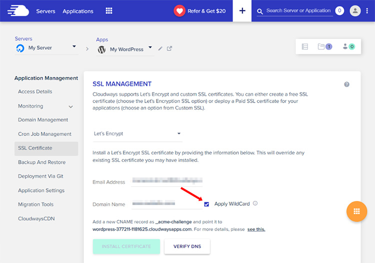 应用通配符选项