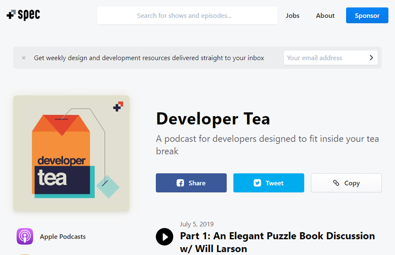 chá de desenvolvedor