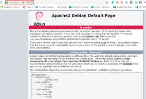 página padrão do apache