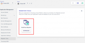 plugin de migração cloudways