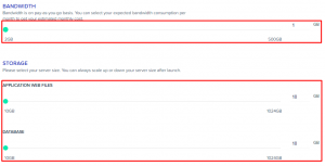 especificações do servidor cloudways