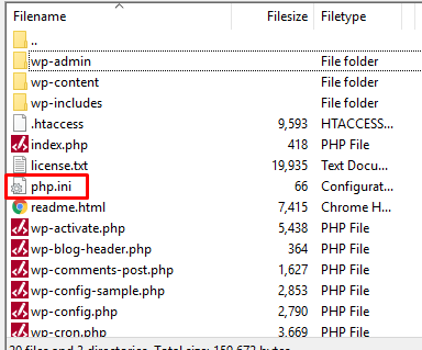 augmenter la taille de téléchargement wordpress dans le fichier php.ini