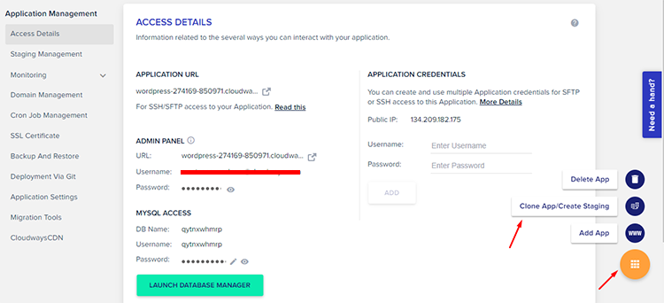 clonați aplicația sau creați o etapă