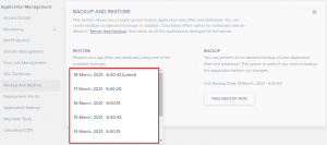 sauvegarde et restauration