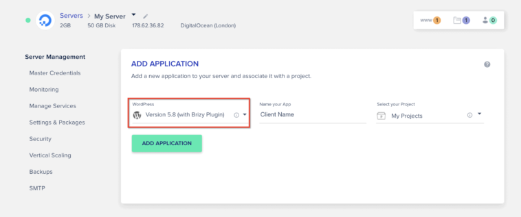 ติดตั้ง brizy