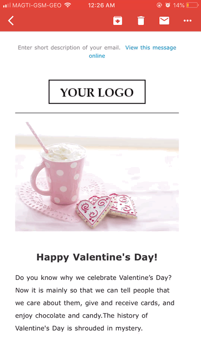Responsive E-Mail-Vorlage auf dem Handy responsive email template on mobile