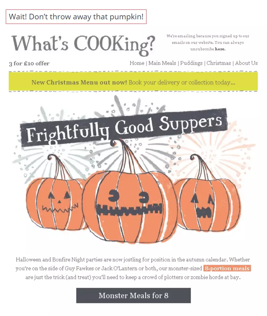 ハロウィーンのメールの件名 halloween email subject line