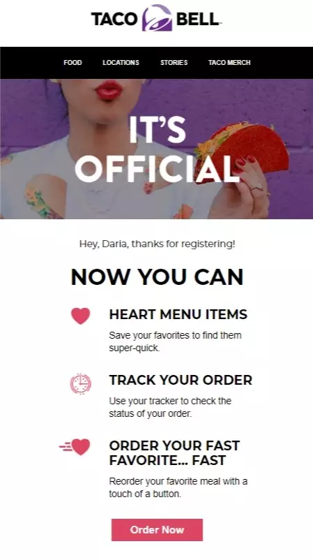 restoran karşılama e-postası restaurant welcome email