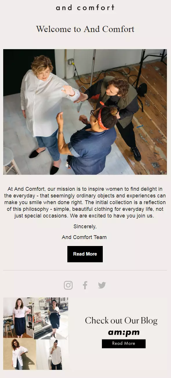 startup email example