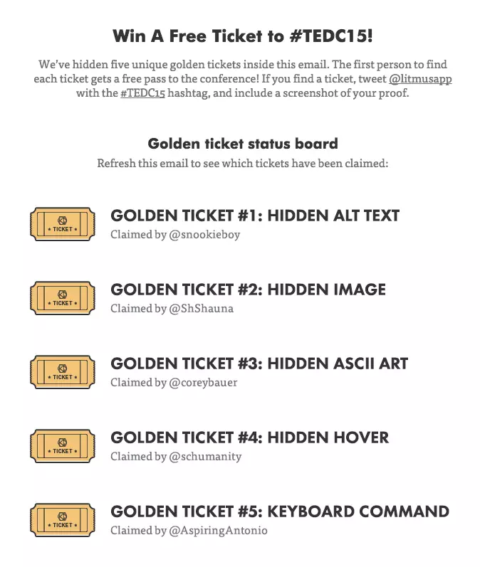 email gamification example