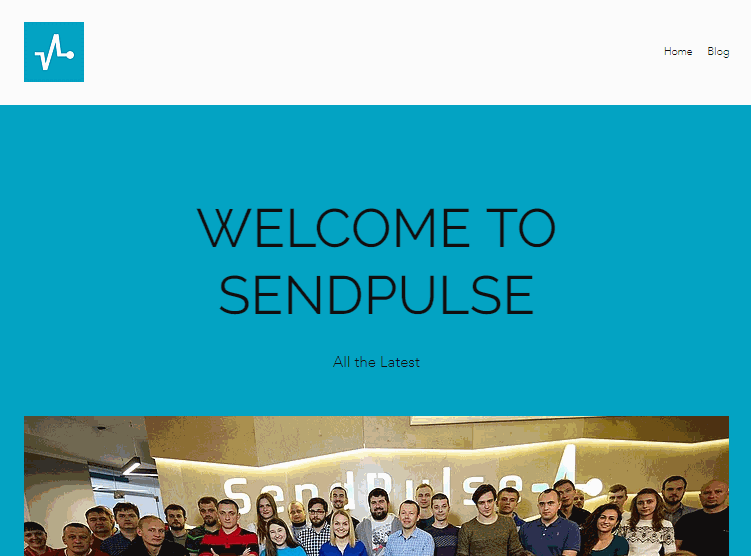 webpage created with website builder