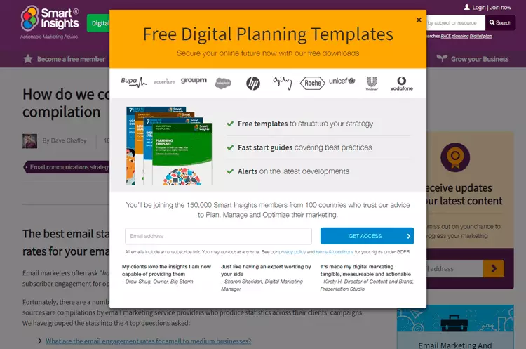 exapmle pagină de destinație generație de clienți potențiali lead generation landing page exapmle
