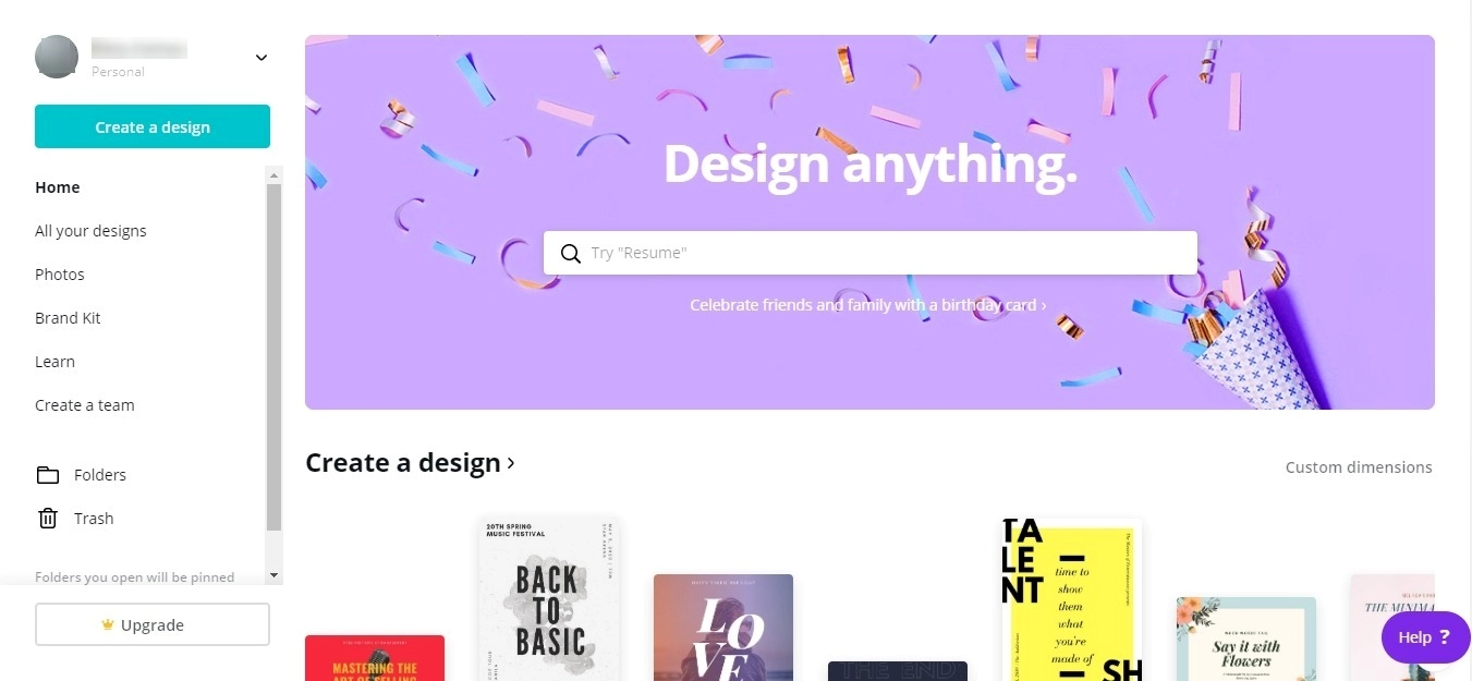 canvaインターフェース canva interface