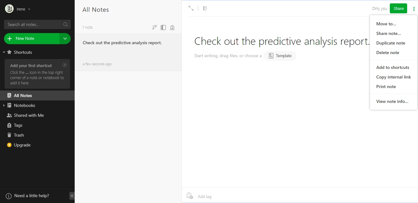evernoteインターフェース evernote interface