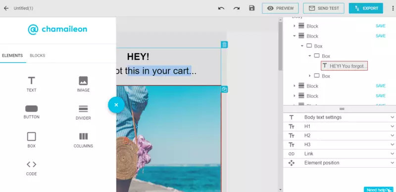 منشئ قالب البريد الإلكتروني من Chamaileon chamaileon email template builder
