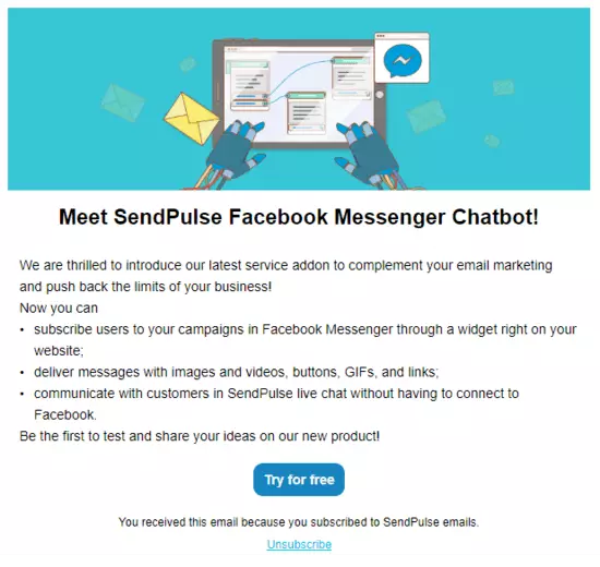 مثال على قالب البريد الإلكتروني email template example