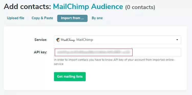 Lista de export MailChimp prin API MailChimp export list via API