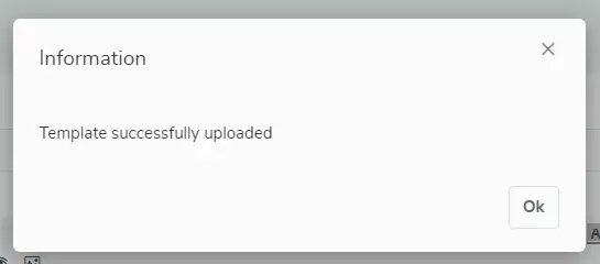 import șablon de succes successful template import