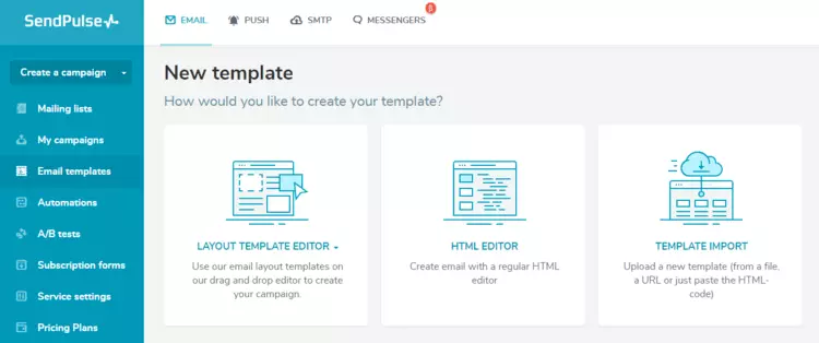 import șablon template import