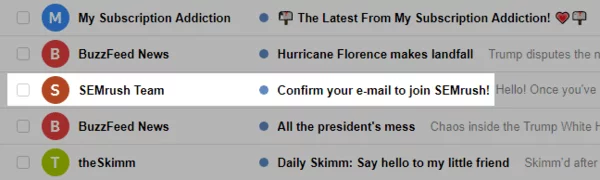 サブスクリプション確認メールの件名 subscription confirmation email subject line