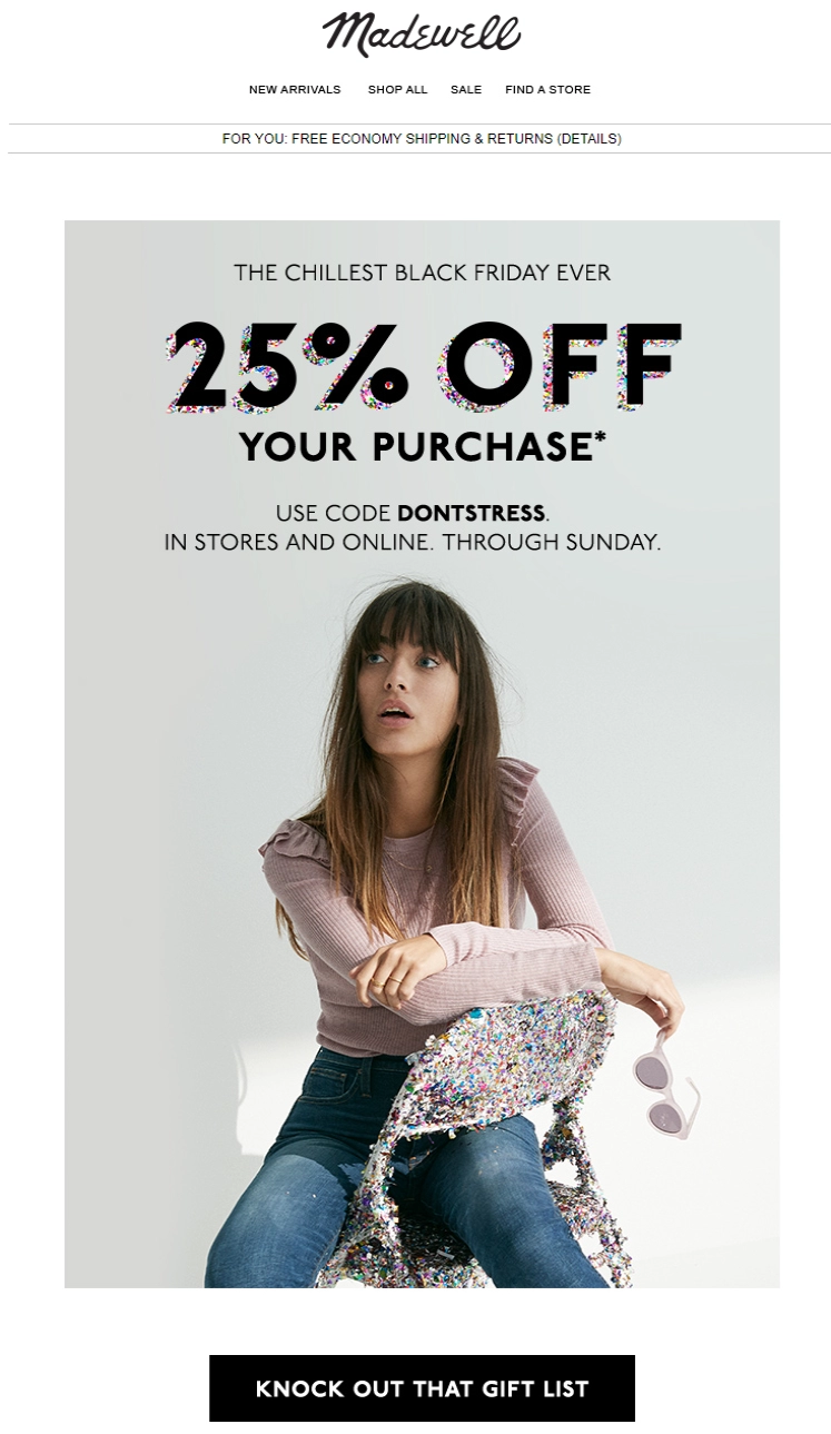 świąteczny e-mail holiday email cta