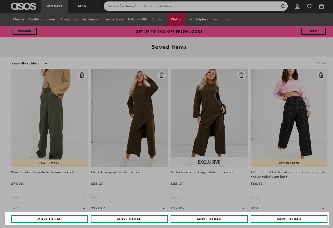 เว็บไซต์ asoscta asos website cta