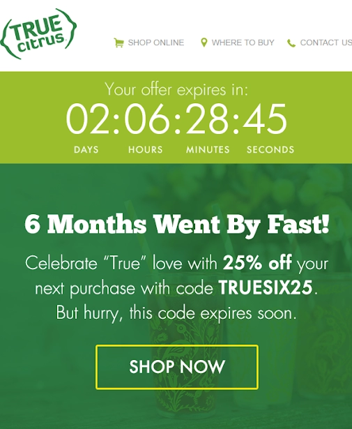 电子邮件中的个人折扣券 individual discount coupon in email