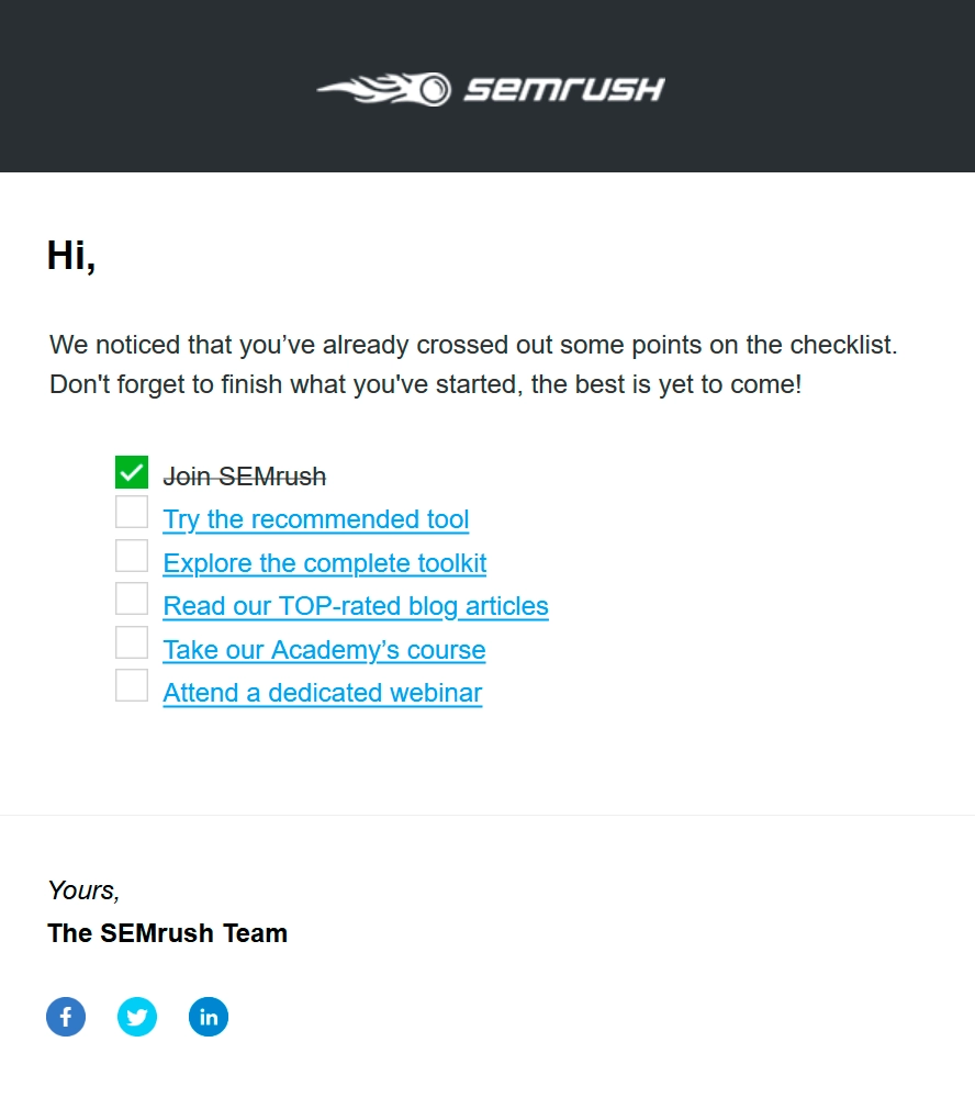 重新参与电子邮件 re-engagement email